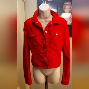 Red Benetton Jean Jacket